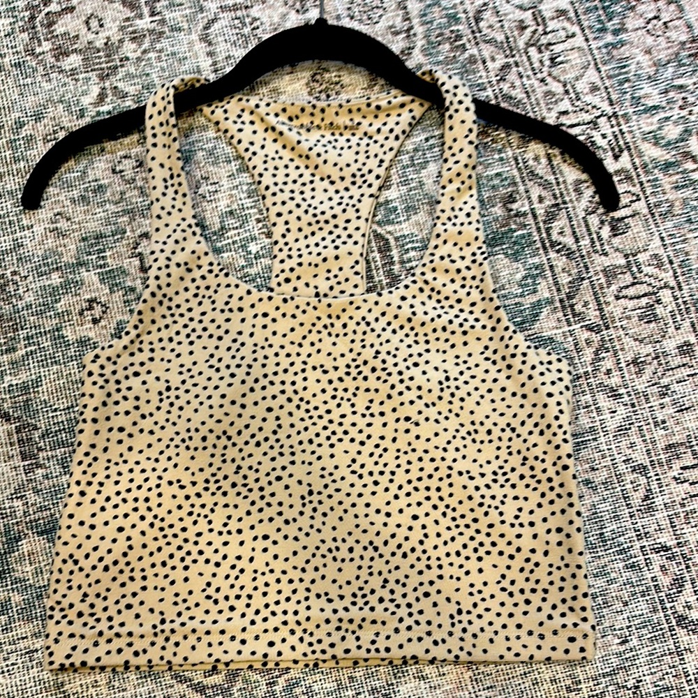 Polka Dot Crop Tank Top